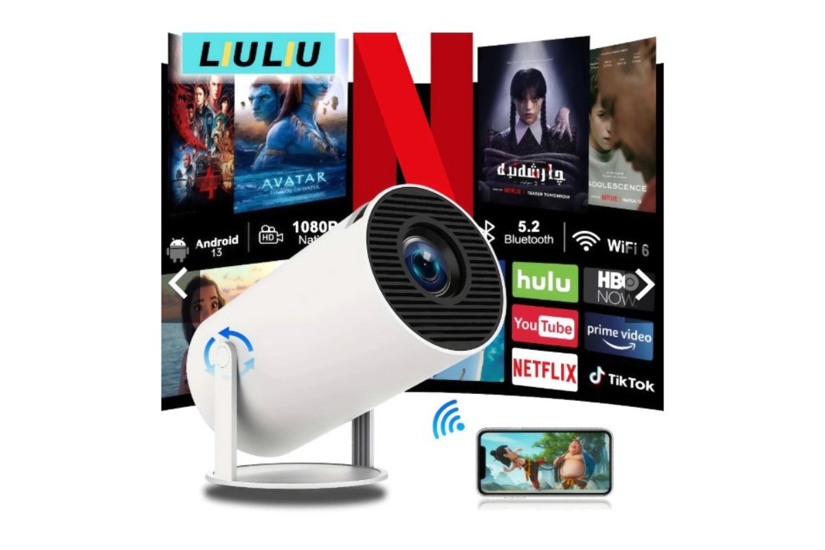 Projetor 4K HD 150 Polegadas Celular, Xbox, PS, Pc, Wifi HY300 Pro Magcubic